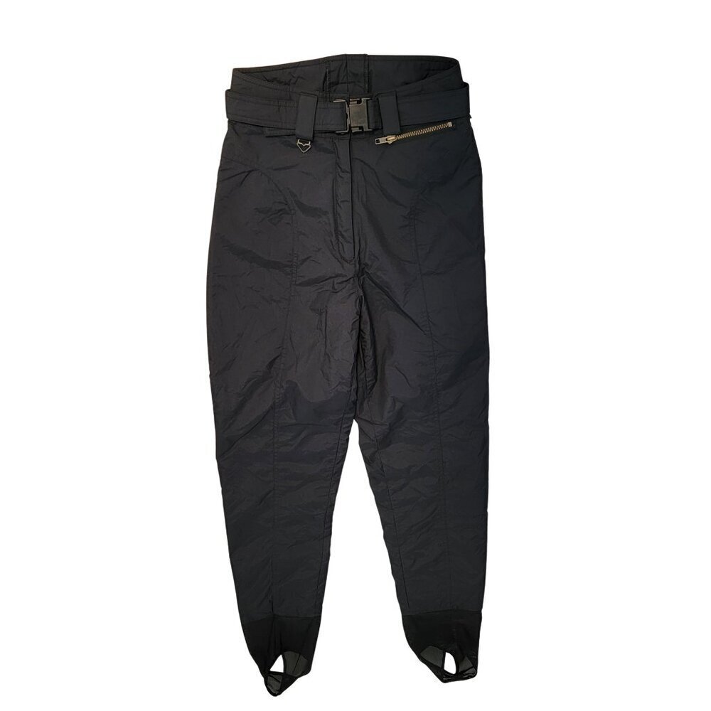 Obermeyer Vintage Stiletto Black High Waisted Snow Ski Thermolite Pants Size 8